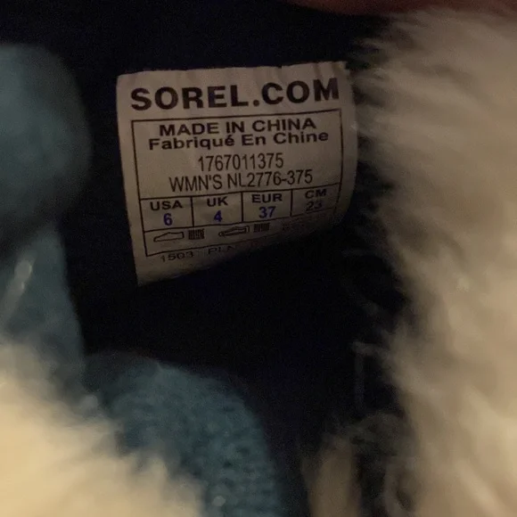 Sorel Women’s Whitney Short Lace Up Waterproof Insulated Winter Boots Teal 6 - Picture 8 of 12